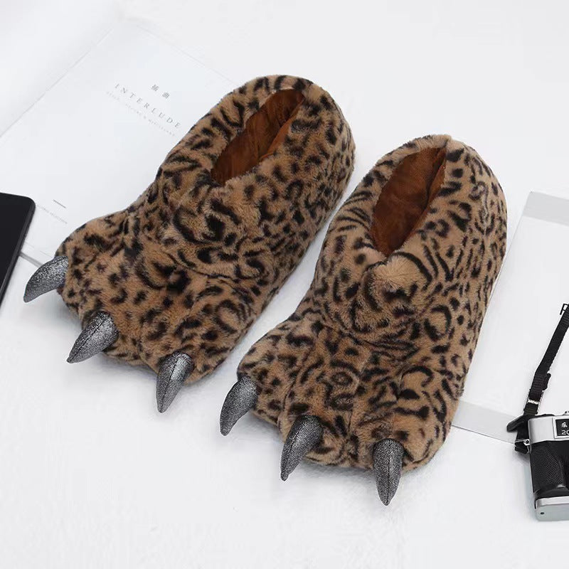 Zapatillas de pata de dibujos animados de invierno sin deslizamiento de lujos